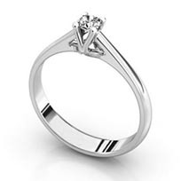 Platina solitaire ring La Modestia