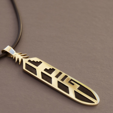 Hopi-style Ojibwe pendant Migizi Doodem